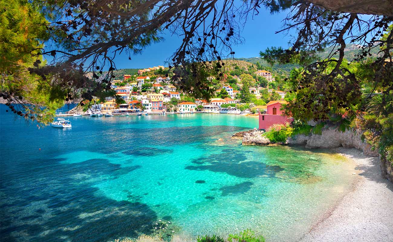 Assos beach in Kefalonia